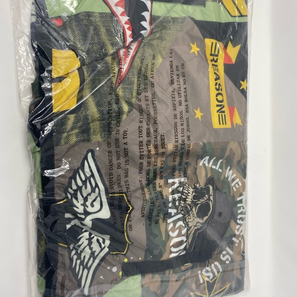 NWT Reason Clothing Military Print Half-Zip Pullover Anorak Size Medium - Picture 8 of 10